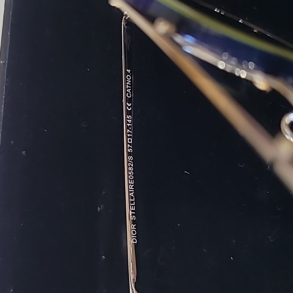 Dior Women's Green and Silver Sunglasses - Picture 3 of 6